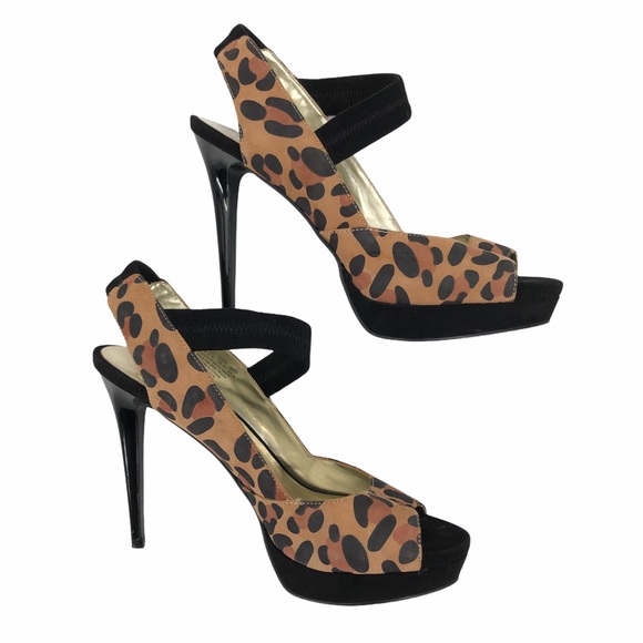 Carlos Santana Leopard Stiletto Heels Size 8.5M - Picture 6 of 11